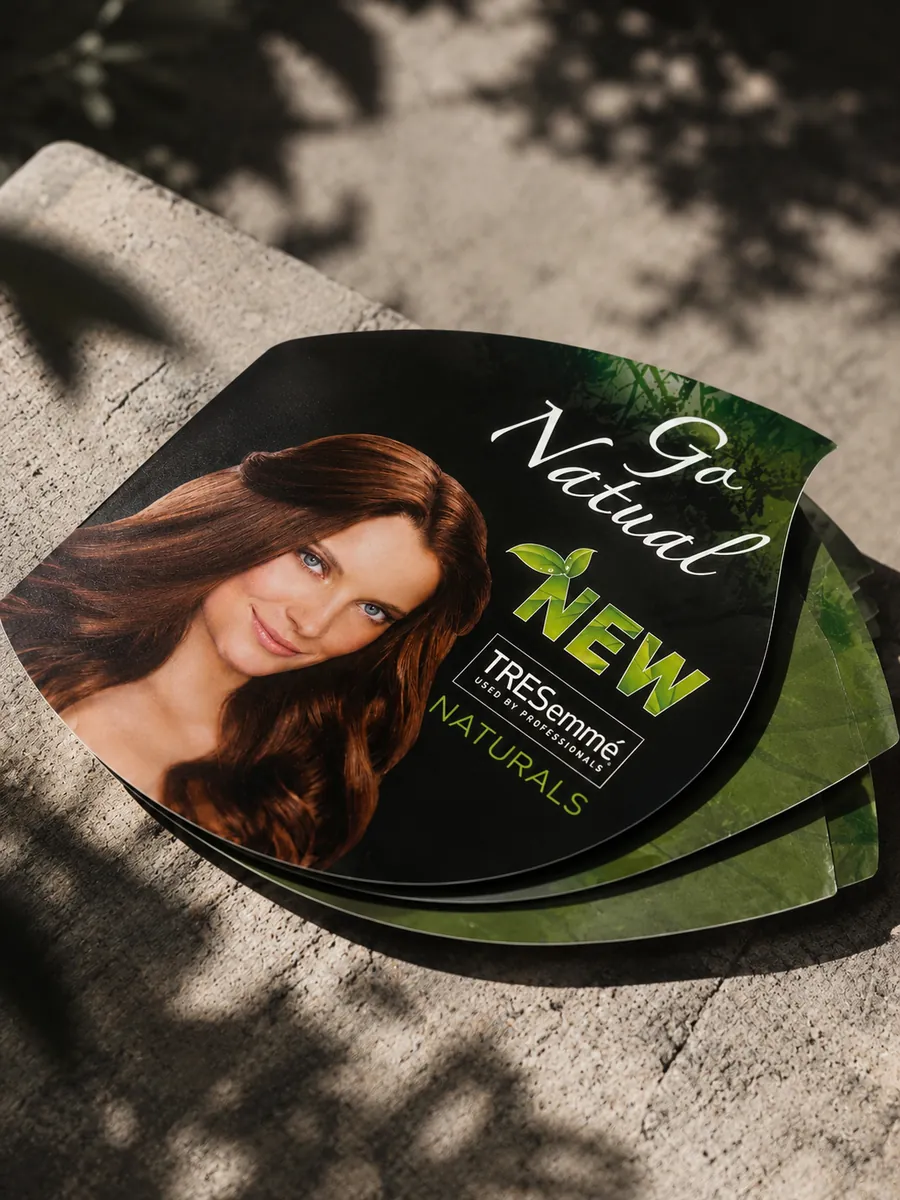 TRESemmé - Naturals leaf-shaped brochure